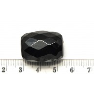Big drilled Baltic amber faceted barrel shape piece-LA0537